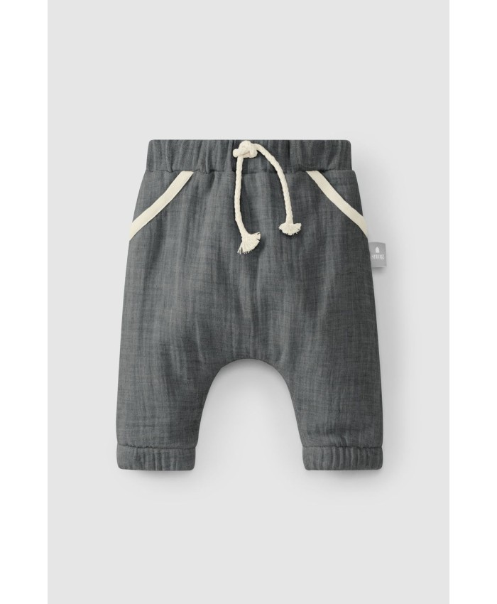 Snug Furr pull- Upp  Pants in Four -layer muslin grey